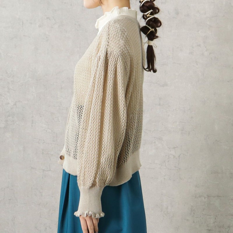 [期間限定knit]Howdy Marie  透かし編みカーディガン レディース商品画像-5