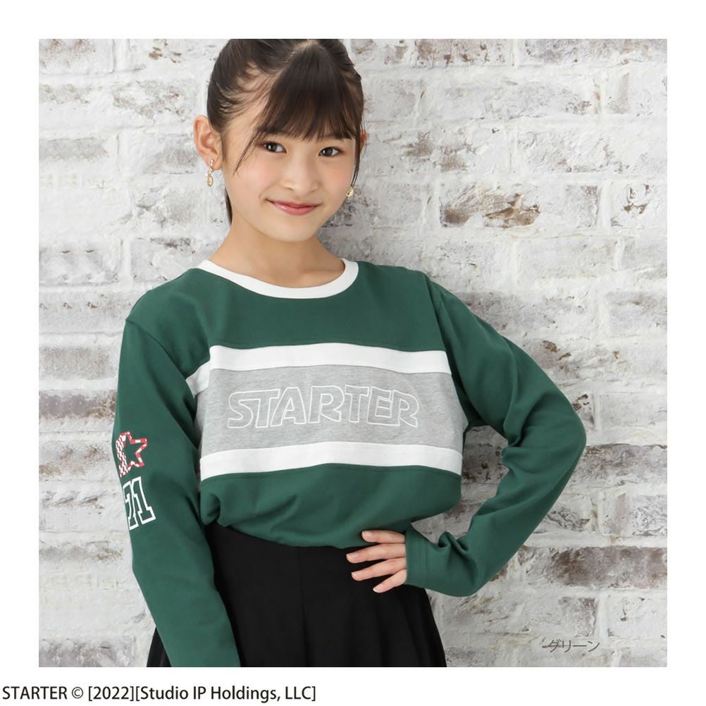 STARTER 胸切替ロゴ長袖Tシャツ キッズ ネコポス 対応商品