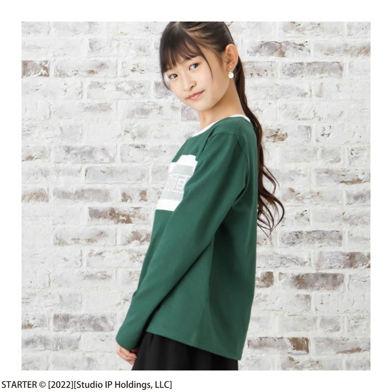 [期間限定価格]STARTER 胸切替ロゴ長袖Tシャツ キッズ メール便 対応商品商品画像-3