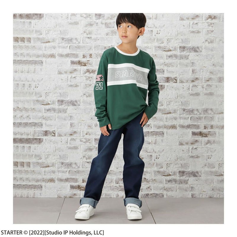 [期間限定価格]STARTER 胸切替ロゴ長袖Tシャツ キッズ メール便 対応商品商品画像-11