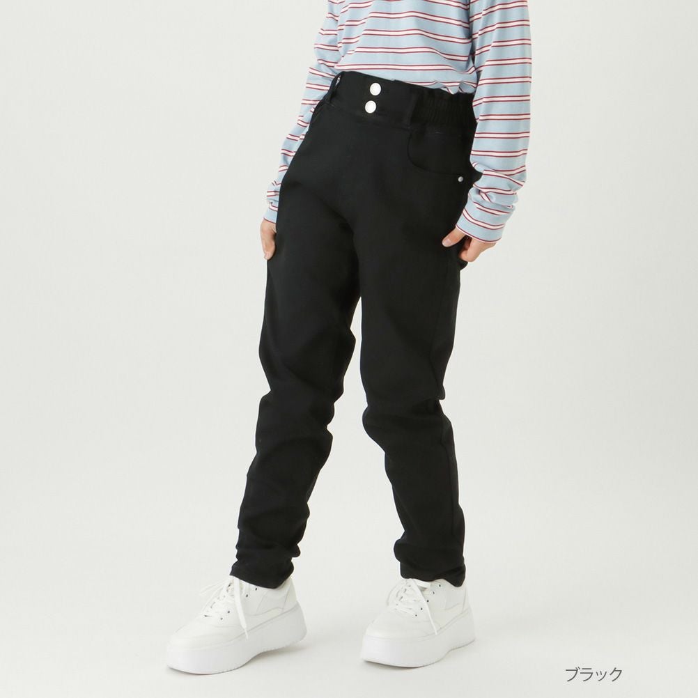 NAVY パウダー起毛カラースキニーパンツ キッズ