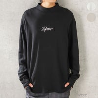 URBAN COLLECTION スムスワンポイント刺繍モックネックロングスリーブTシャツ メンズ