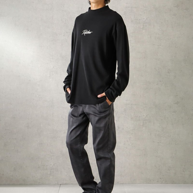 [期間限定価格]URBAN COLLECTION スムスワンポイント刺繍モックネックロングスリーブTシャツ メンズ商品画像-4