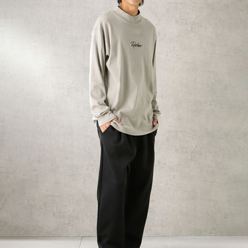 [期間限定価格]URBAN COLLECTION スムスワンポイント刺繍モックネックロングスリーブTシャツ メンズ商品画像-8