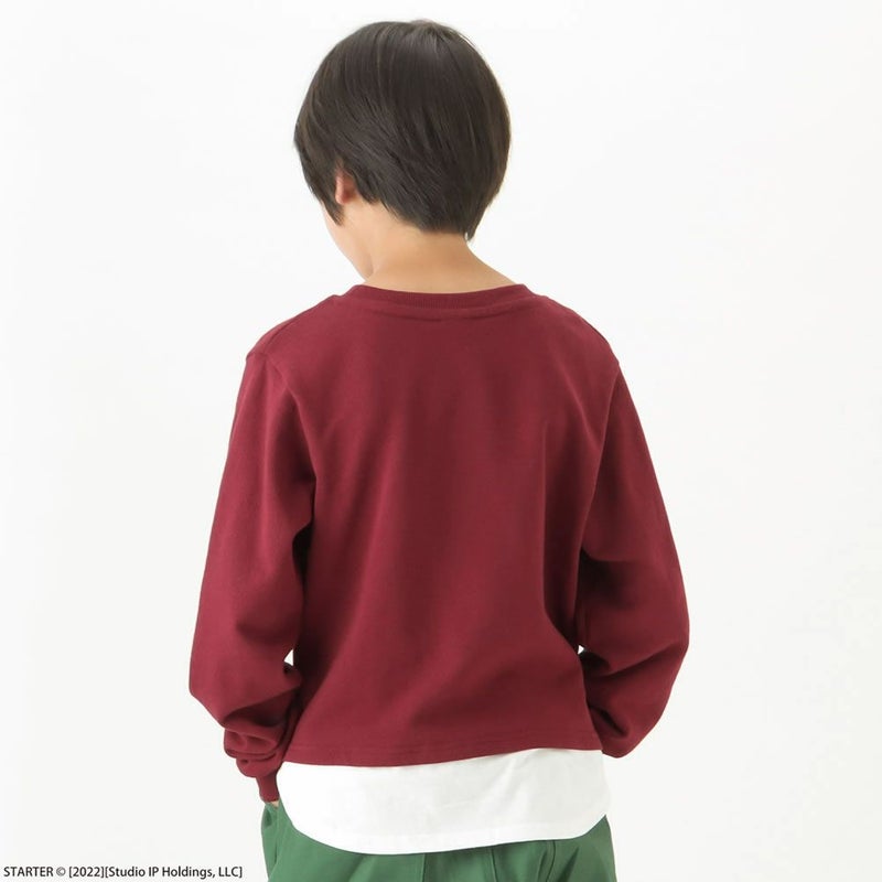 [期間限定価格]STARTER 裾フェイクレイヤードカレッジロゴトレーナー キッズ商品画像-5