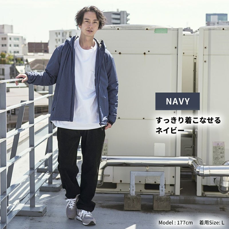 NAVY オールウェザー中綿パーカー メンズ商品画像-6