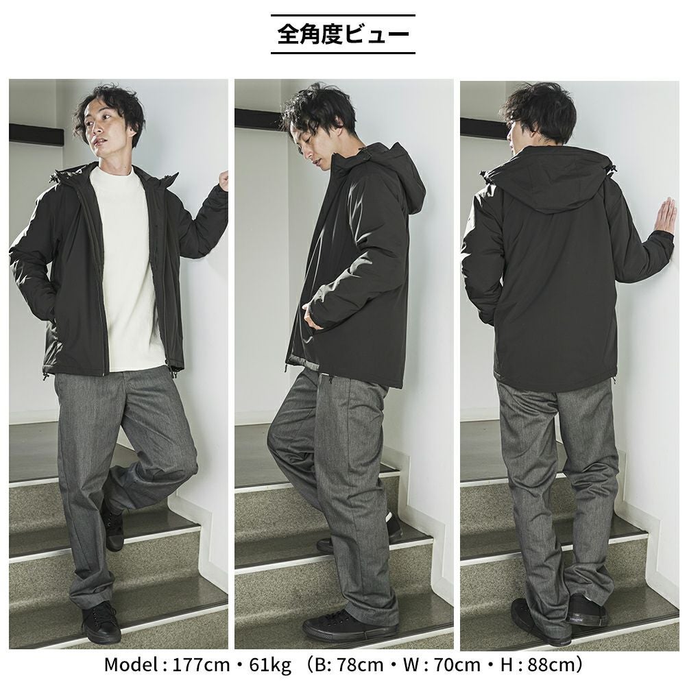 NAVY オールウェザー中綿パーカー メンズ