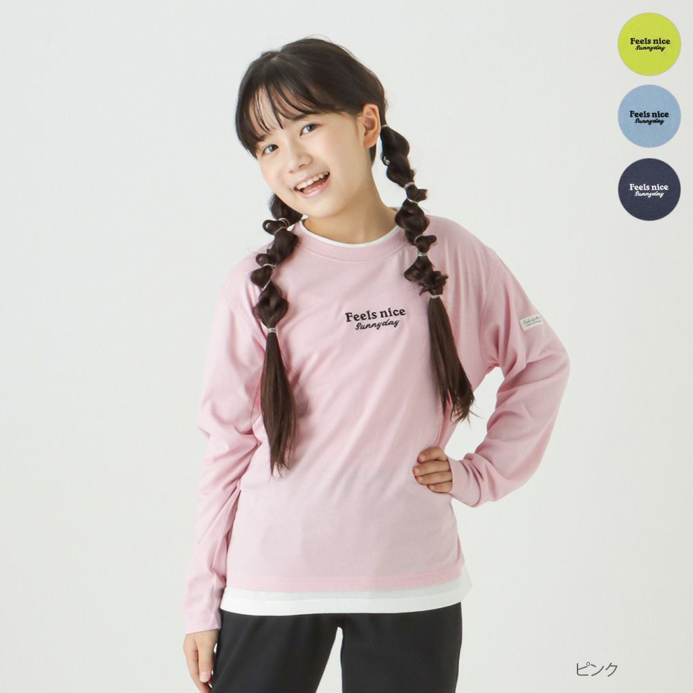 ORGABITS フェイクレイヤードロングスリーブTシャツ キッズ ネコポス 対応商品