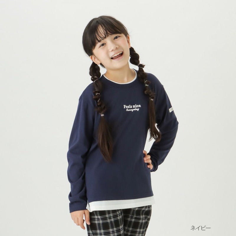 ORGABITS フェイクレイヤードロングスリーブTシャツ キッズ メール便 対応商品商品画像-4