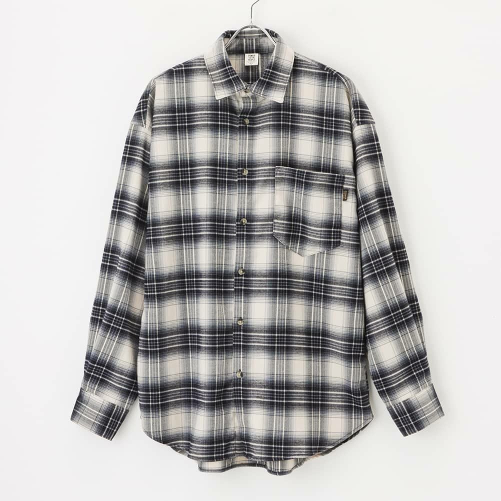 POWER TO THE PEOPLE オンブレーチェックシャツ メンズ