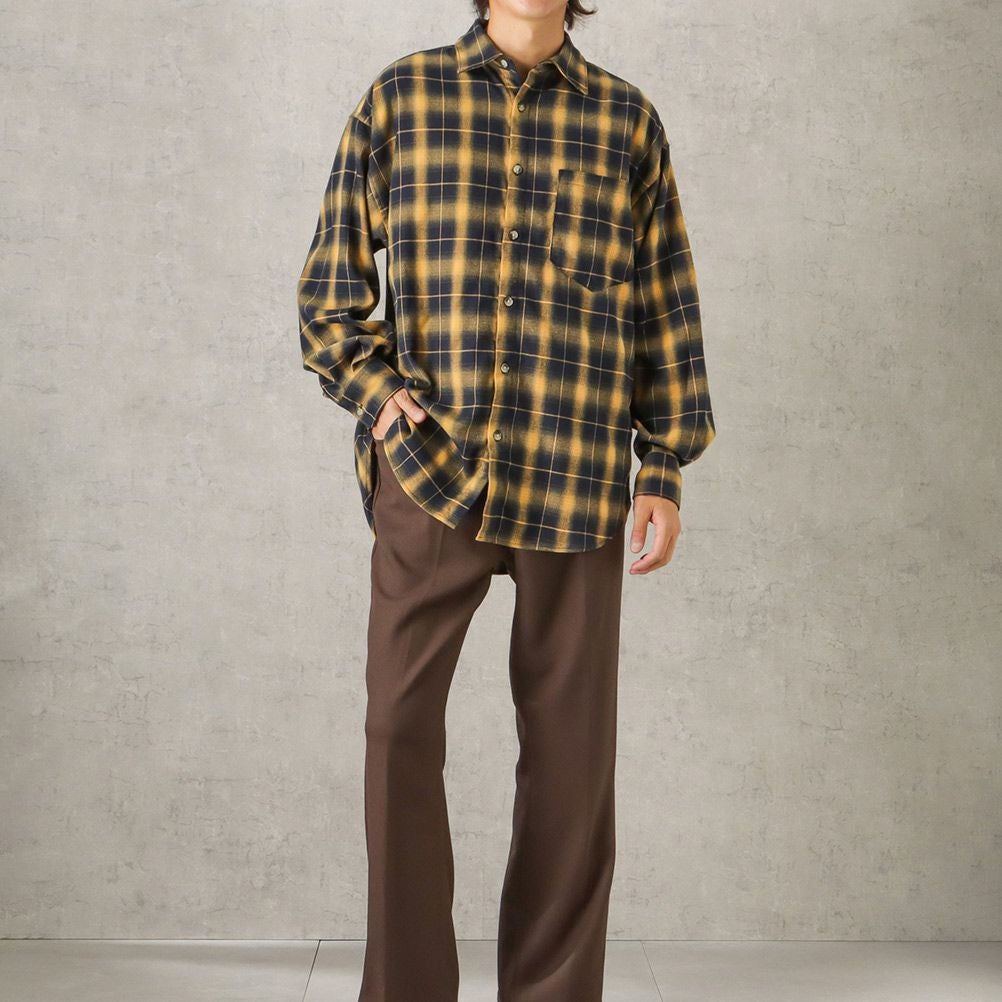 POWER TO THE PEOPLE オンブレーチェックシャツ メンズ