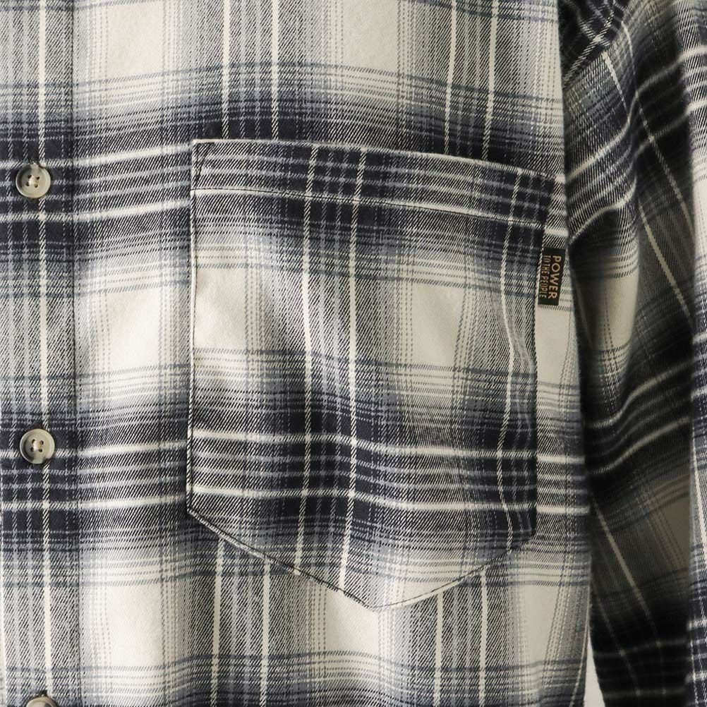 POWER TO THE PEOPLE オンブレーチェックシャツ メンズ