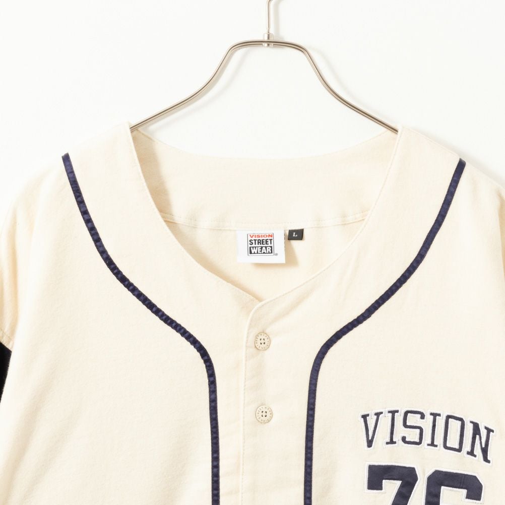 VISION STREET WEAR 長袖ベースボールネルシャツ メンズ