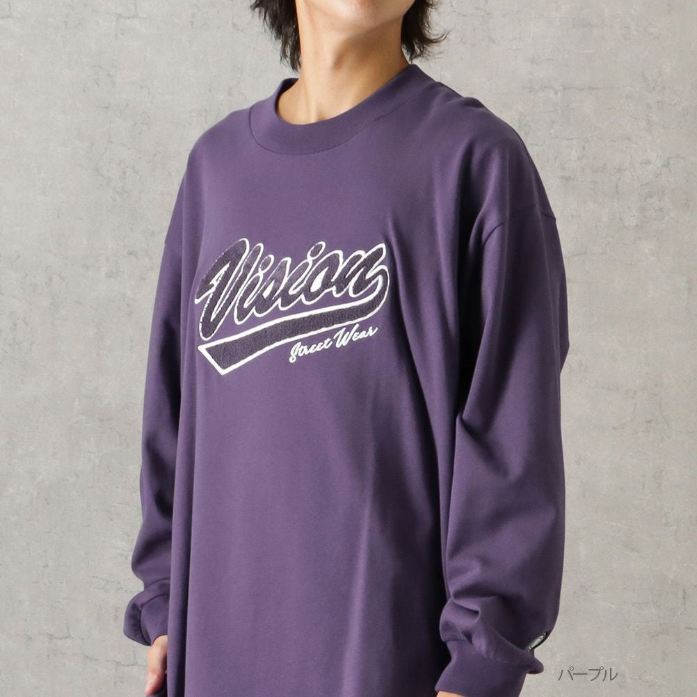 VISION STREET WEAR サガラモックネックロングスリーブTシャツ メンズ