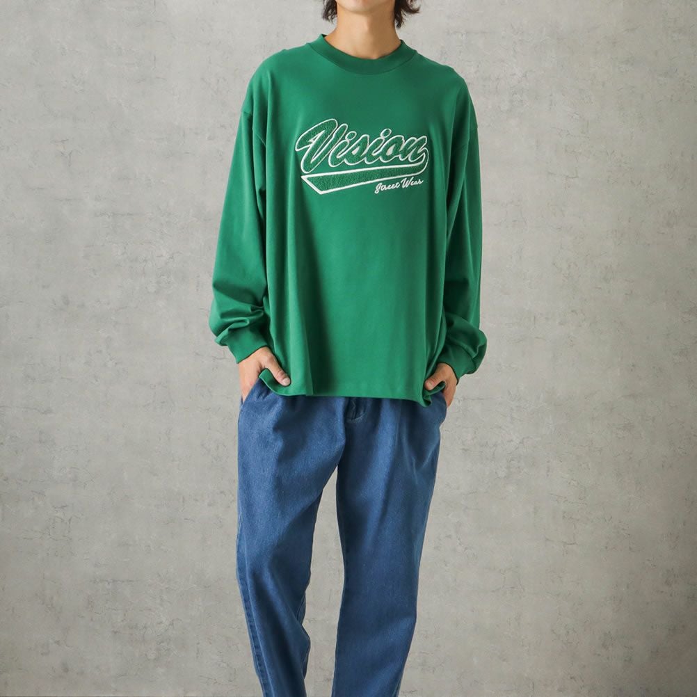 VISION STREET WEAR サガラモックネックロングスリーブTシャツ メンズ