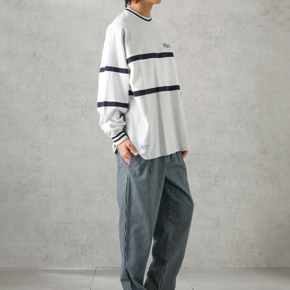 VISION STREET WEAR リブライン切替ロングスリーブTシャツ メンズ