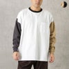 [期間限定価格]【オンラインストア限定】Goodwear 袖配色スーパービッグシルエット ポケット付きロングスリーブTシャツ メンズ商品サムネイル-1