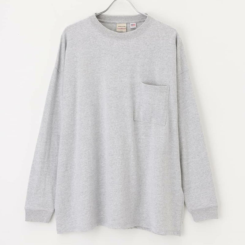 [期間限定価格]【オンラインストア限定】Goodwear 袖リブスーパービッグシルエット 胸ポケット付きロングスリーブTシャツ メンズ商品画像-3