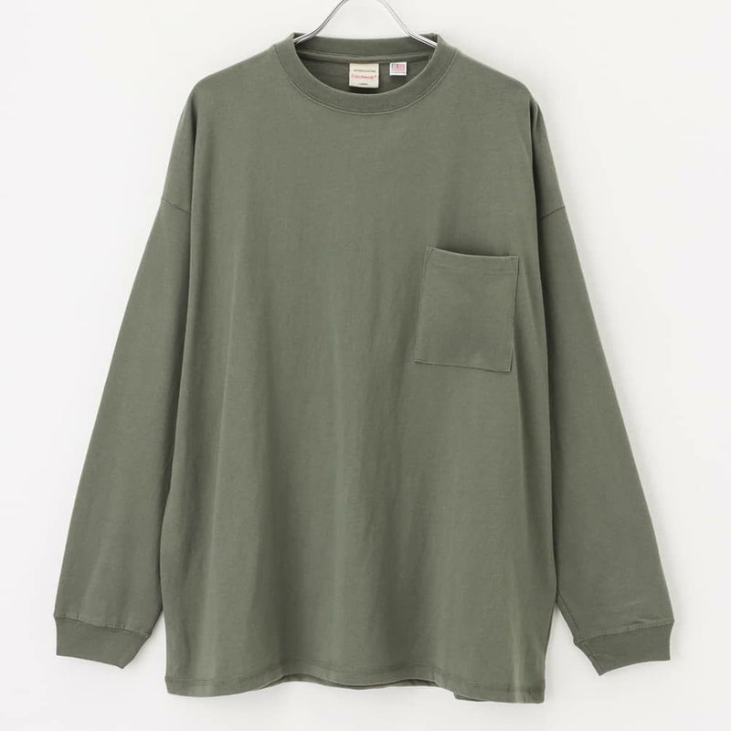 [期間限定価格]【オンラインストア限定】Goodwear 袖リブスーパービッグシルエット 胸ポケット付きロングスリーブTシャツ メンズ商品画像-6