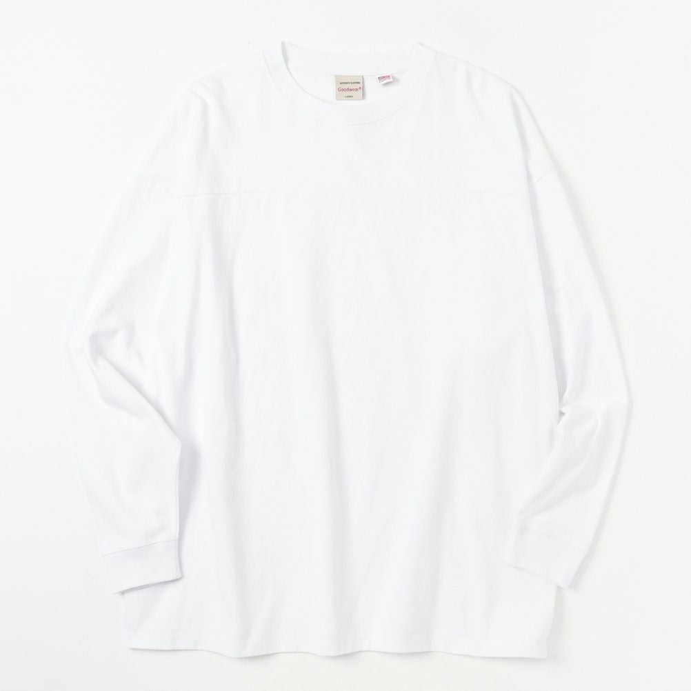 Goodwear スーパービッグシルエット フットボールロングスリーブTシャツ メンズ