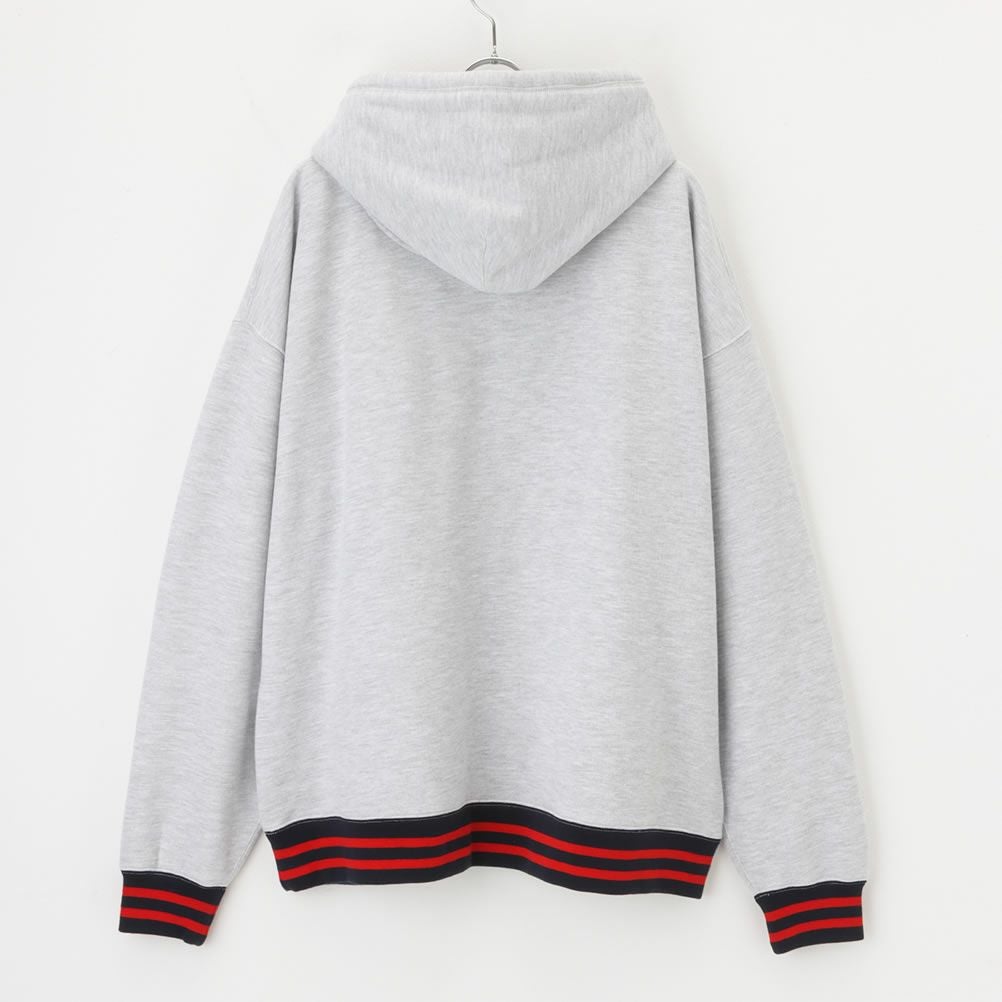 Goodwear x NUTMEG ラインリブ ビッグパーカー メンズ