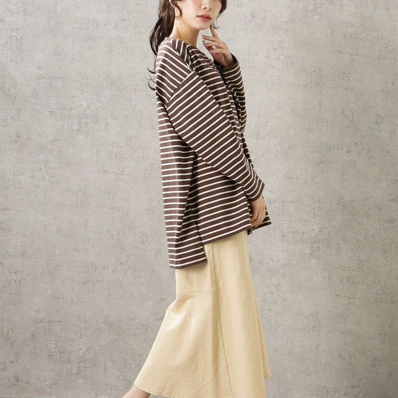 [期間限定価格]ORGABITS  ボーダーロングスリーブTシャツ レディース メール便 対応商品商品画像-8