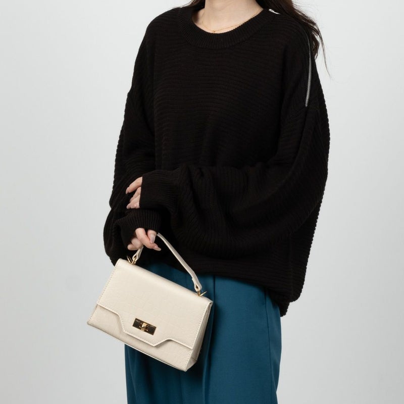 【オンラインストア限定】ミドルゲージ肩ジップニットプルオーバー レディース商品画像-2