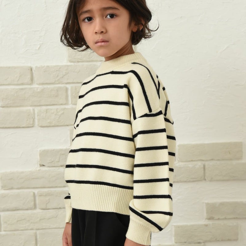 [期間限定knit]GOOD CREW もちもちボーダープルオーバー キッズ商品画像-11