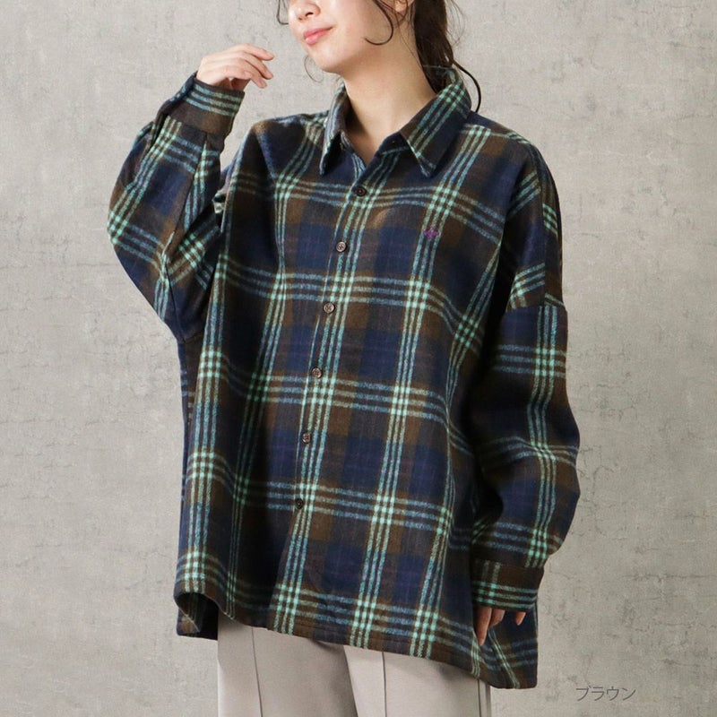 BEVERLY HILLS POLO CLUB オーバーチェックシャツ レディース商品画像-3