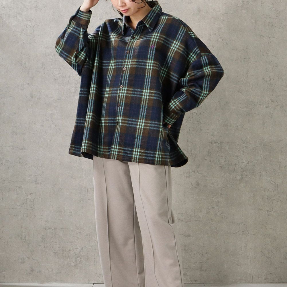 BEVERLY HILLS POLO CLUB オーバーチェックシャツ レディース