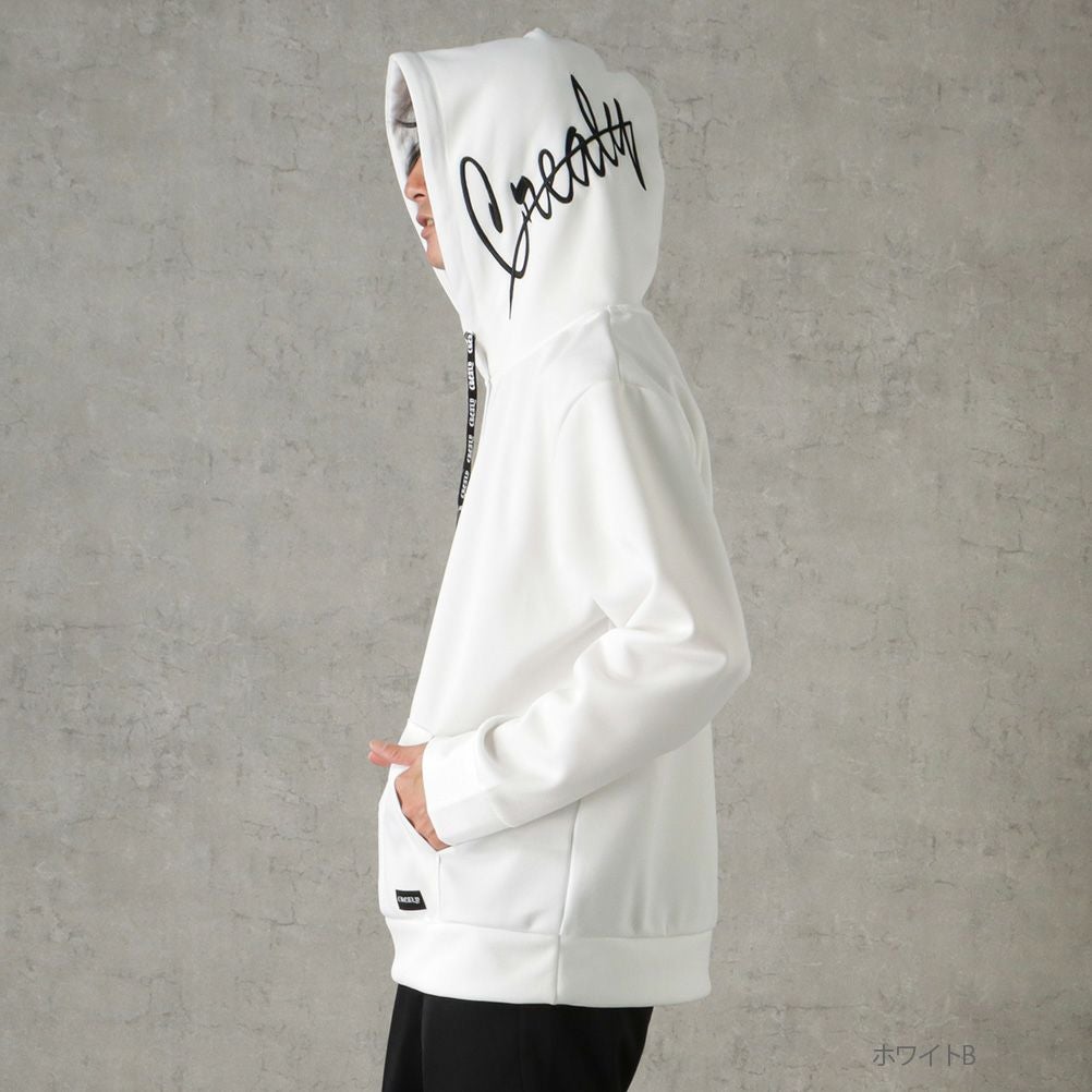 CREALY ポンチ素材 プルオーバーパーカー メンズ