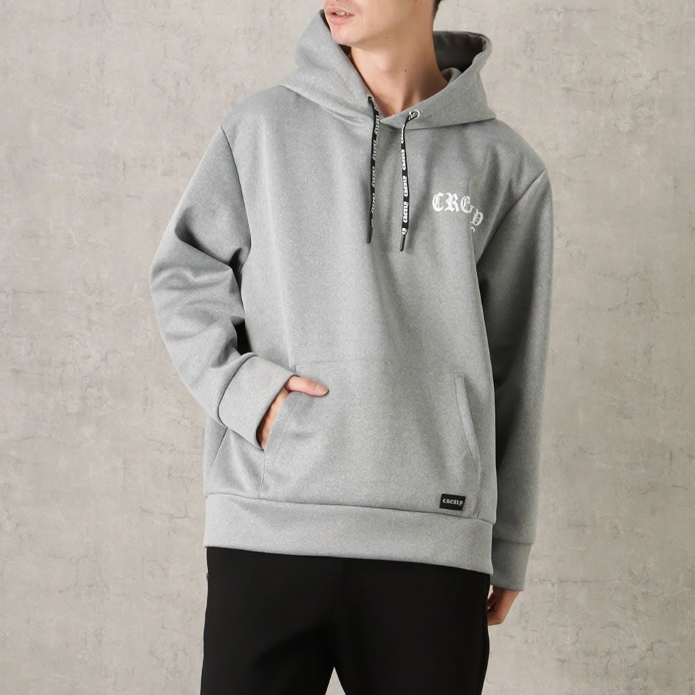 CREALY ポンチ素材 プルオーバーパーカー メンズ