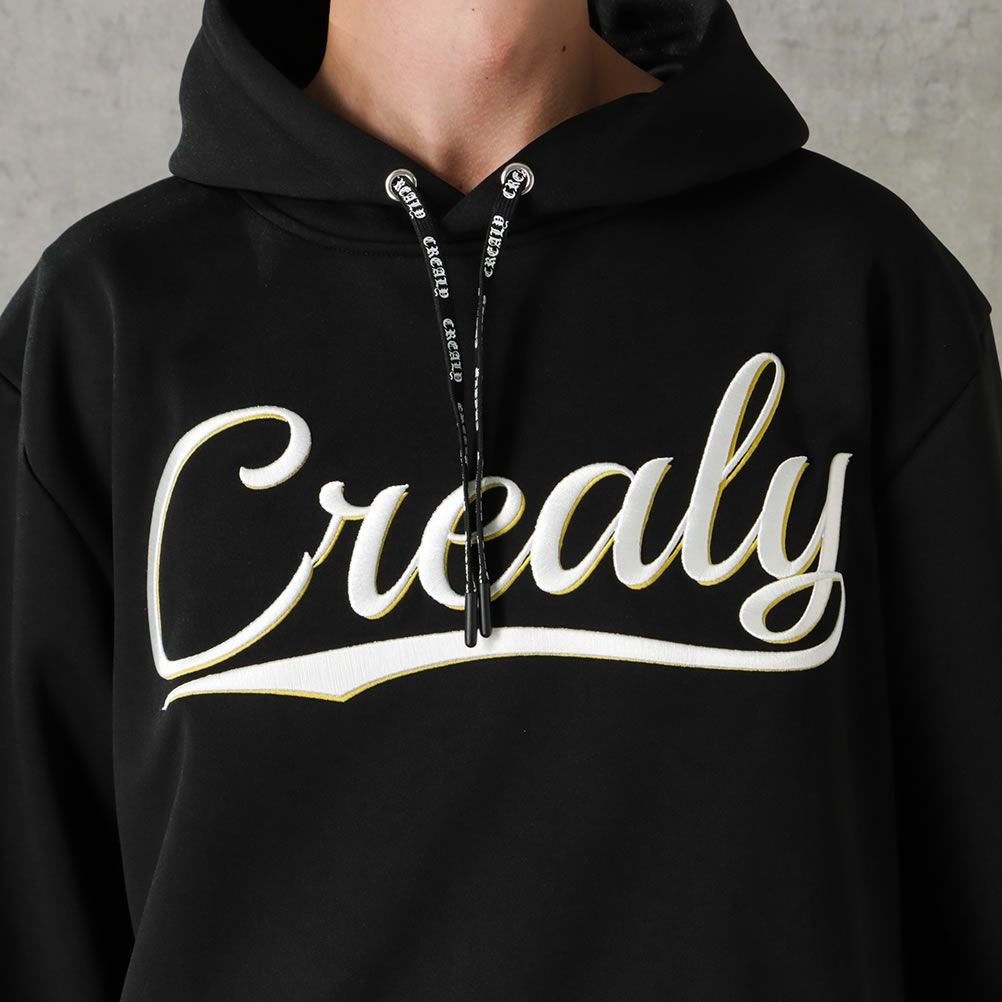 CREALY ポンチ素材 プルオーバーパーカー メンズ