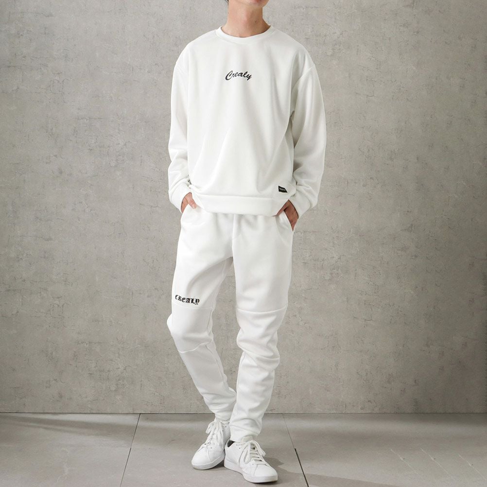 CREALY ポンチ素材 イージーパンツ メンズ