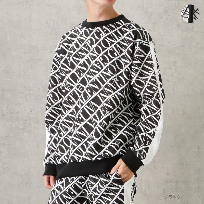 [期間限定価格]【オンラインストア限定】GIANNI VALENTINO ポンチ素材 総柄トレーナー メンズ商品画像-1