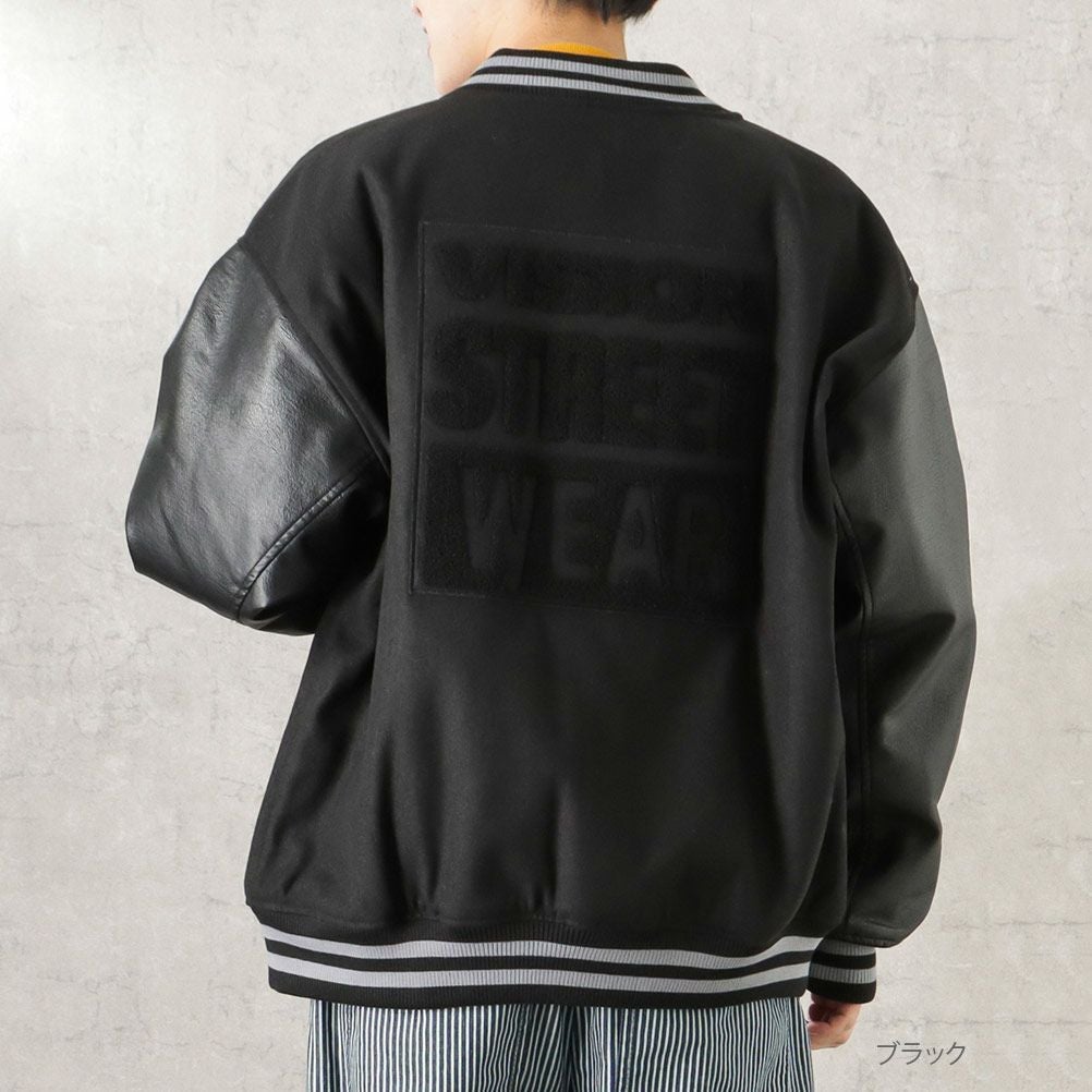 VISION STREET WEAR マグロゴメルトンPUスタジャン メンズ