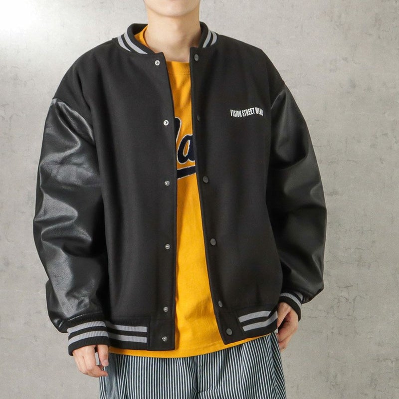 [期間限定価格]【オンラインストア限定】VISION STREET WEAR  マグロゴメルトンPUスタジャン メンズ商品画像-4