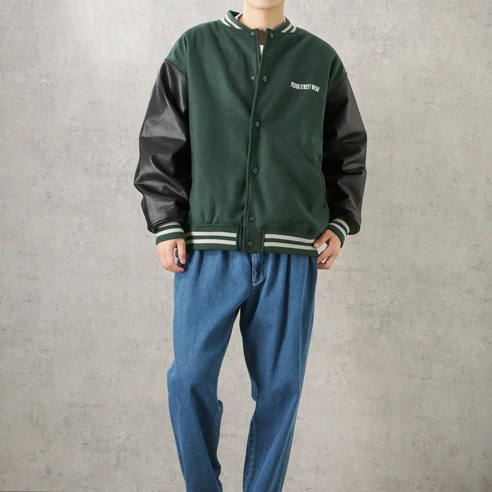 VISION STREET WEAR マグロゴメルトンPUスタジャン メンズ