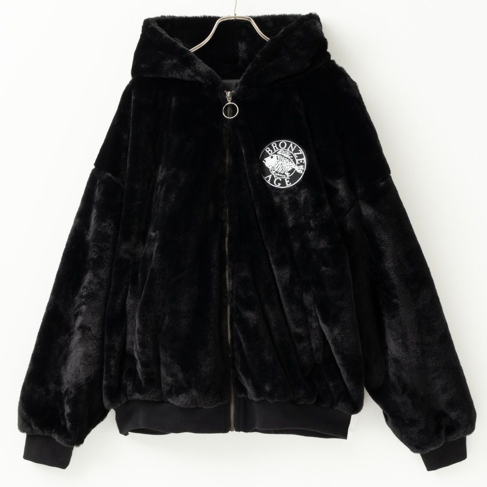BRONZE AGE フェイクファージップアップパーカー メンズ