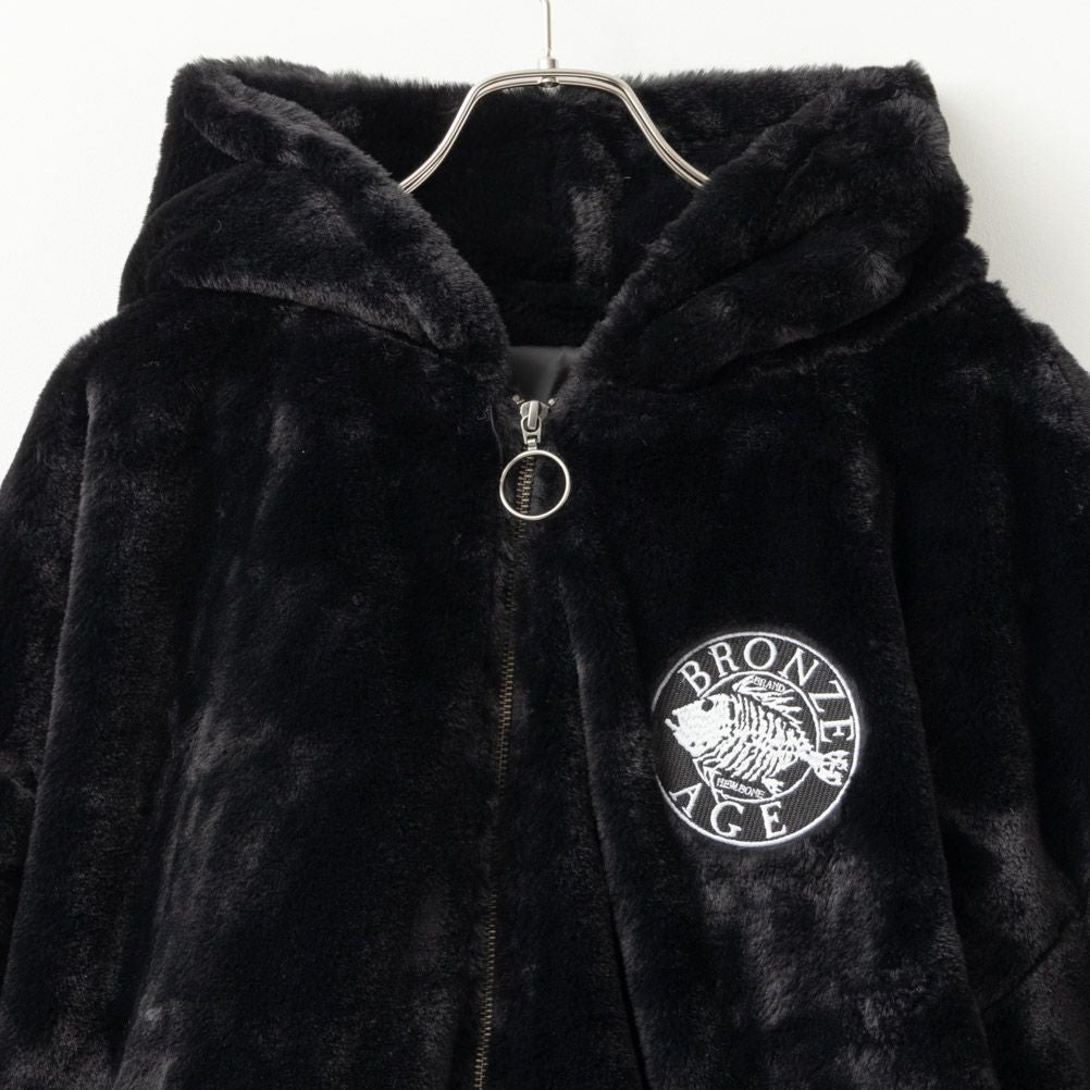 BRONZE AGE フェイクファージップアップパーカー メンズ