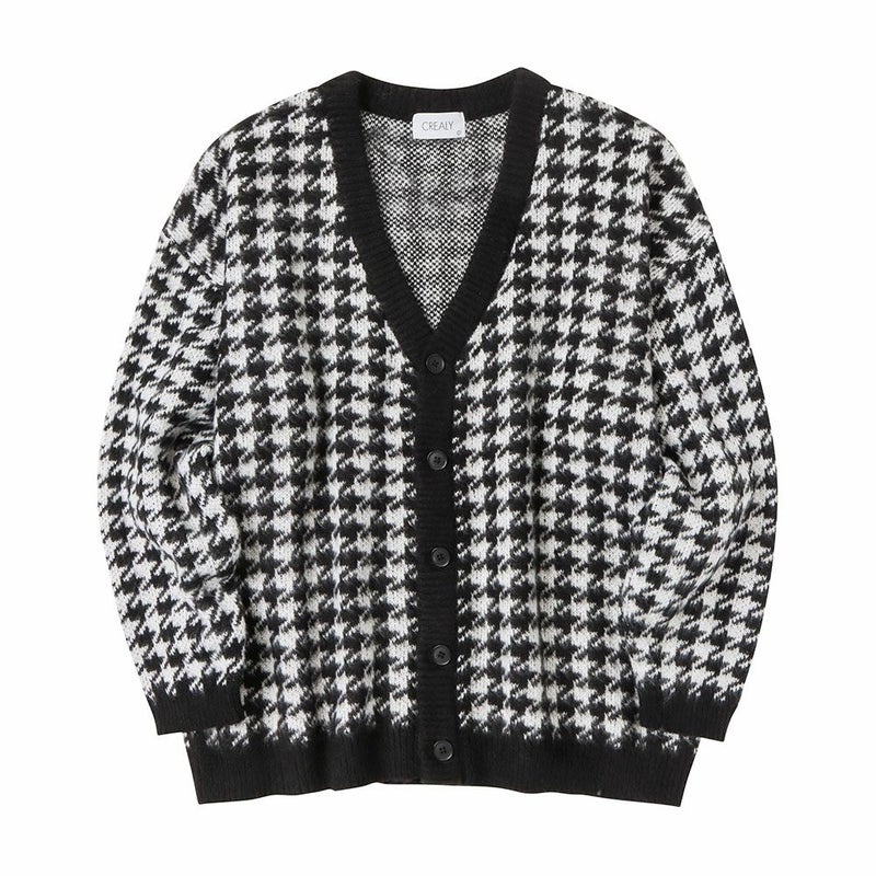 【オンラインストア限定】CREALY 総柄ニットVカーディガン メンズ商品画像-2