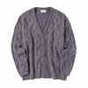 【オンラインストア限定】CREALY 総柄ニットVカーディガン メンズ商品サムネイル-7