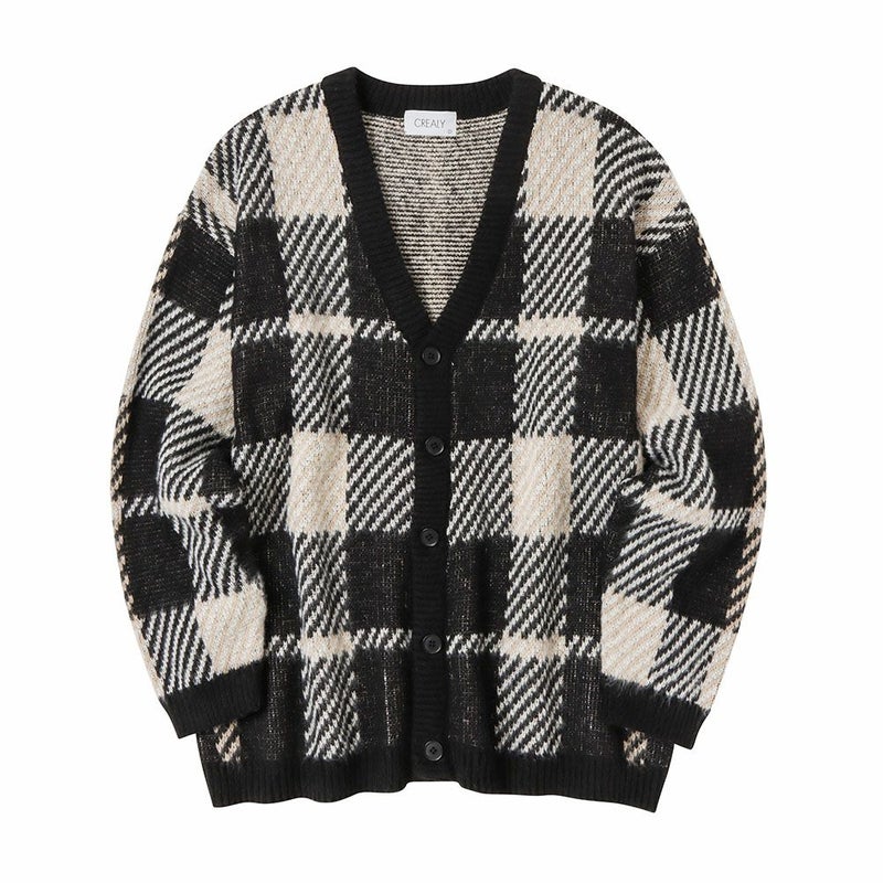 【オンラインストア限定】CREALY 総柄ニットVカーディガン メンズ商品画像-10