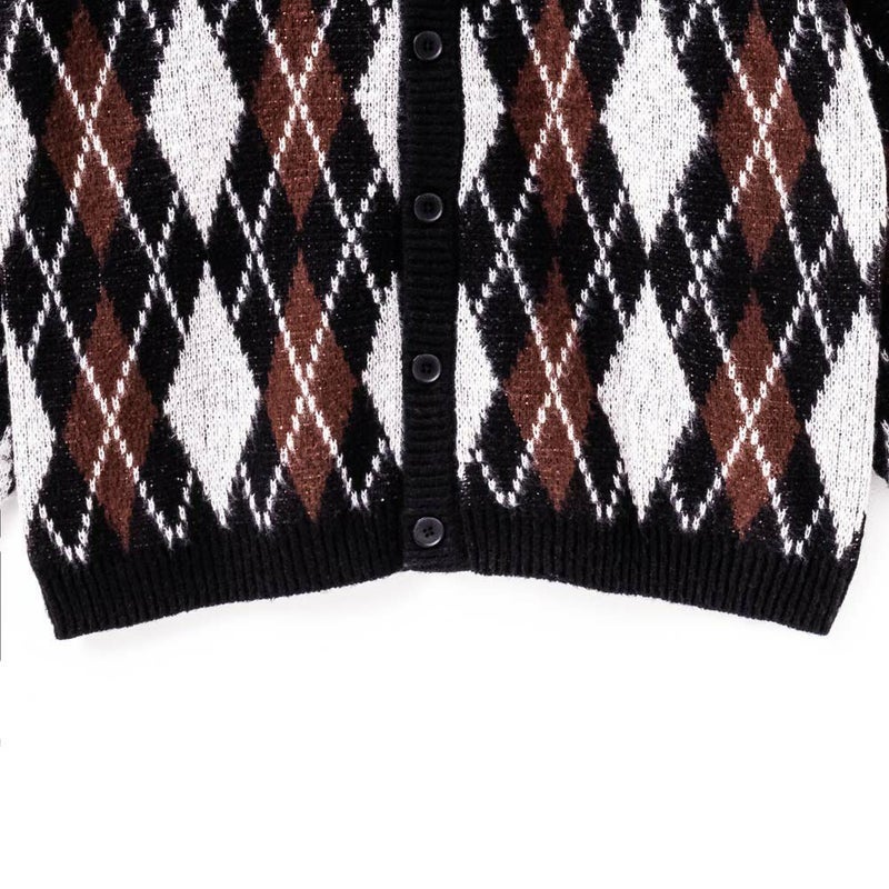 【オンラインストア限定】CREALY 総柄ニットVカーディガン メンズ商品画像-14