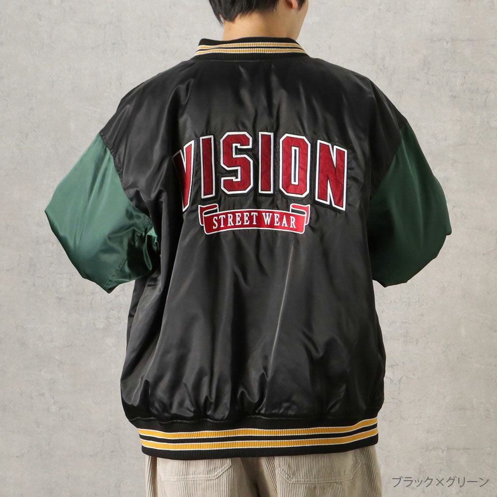 VISION STREET WEAR 中綿サテンブルゾン メンズ
