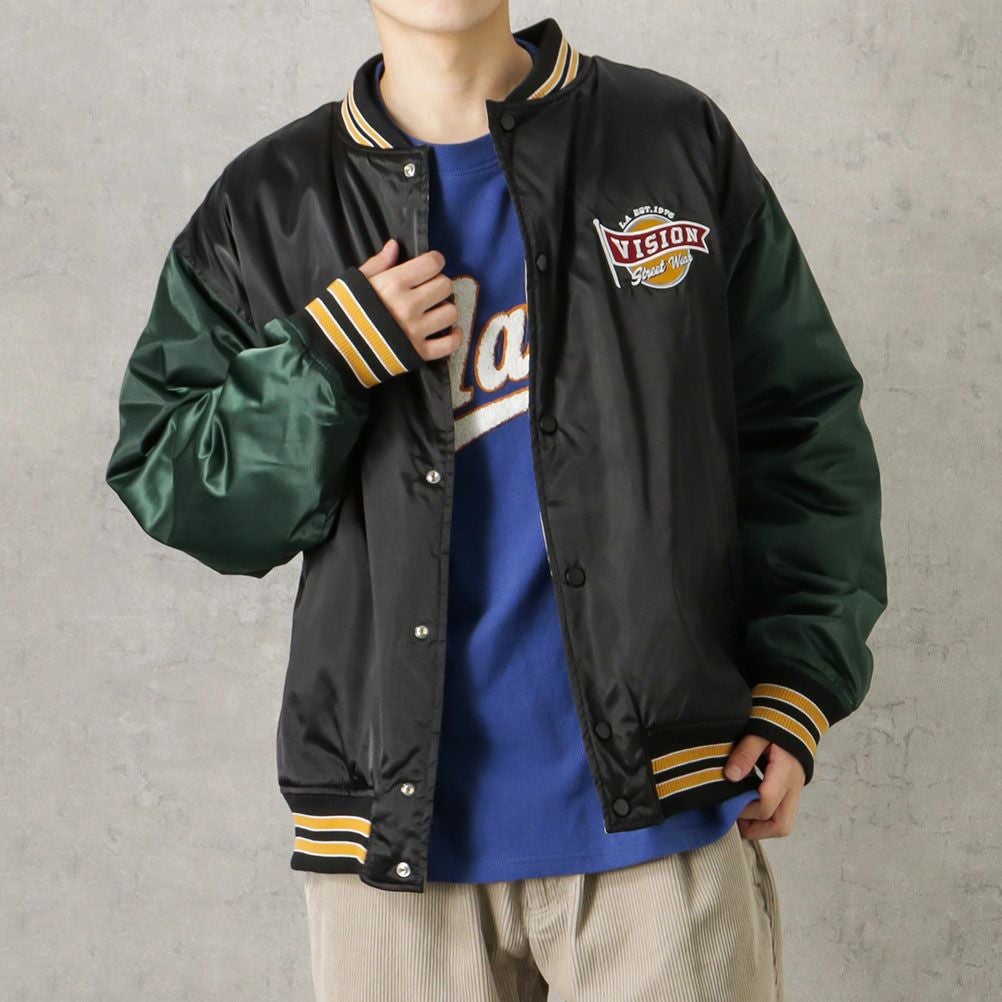 VISION STREET WEAR 中綿サテンブルゾン メンズ