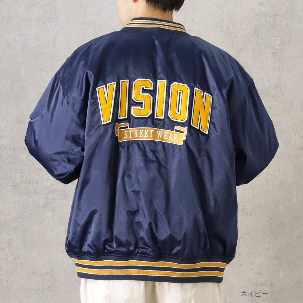 VISION STREET WEAR 中綿サテンブルゾン メンズ