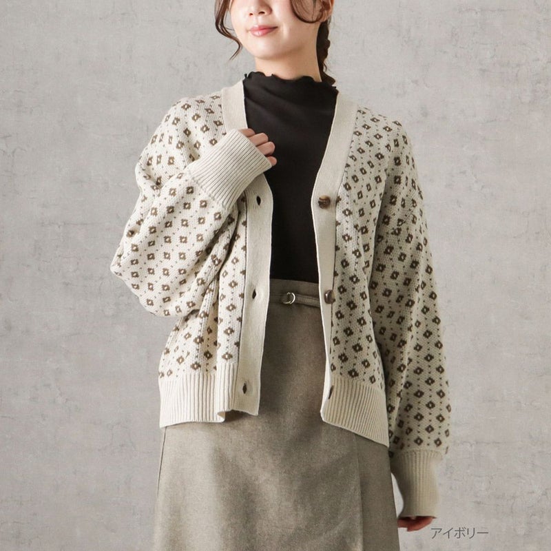 [期間限定knit]Howdy Marie ジャガードニットカーディガン レディース商品画像-2