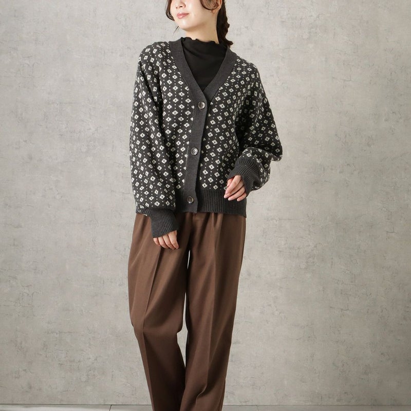 [期間限定knit]Howdy Marie ジャガードニットカーディガン レディース商品画像-4