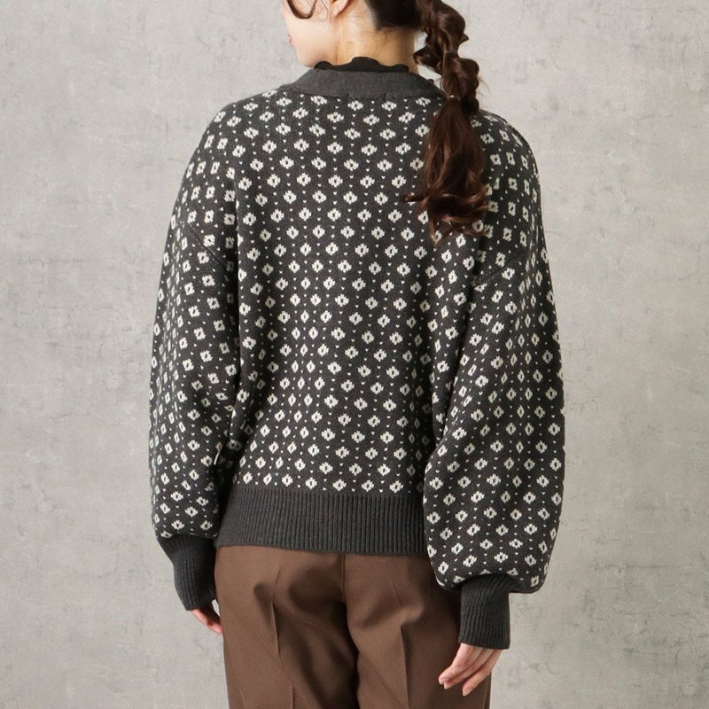 [期間限定knit]Howdy Marie ジャガードニットカーディガン レディース商品画像-6